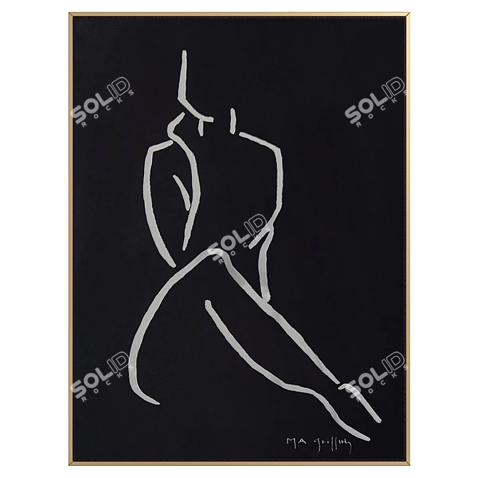 Elegant Wall Art Decor 5 3D model image 2