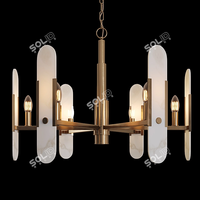 Modern Theme Lamp - 6 Lights 3D model image 1