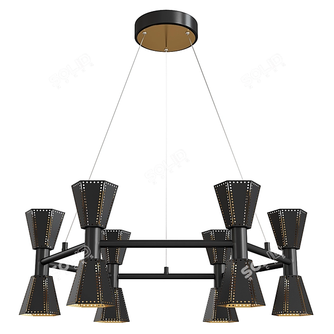 Elegant Houston Chandelier 3D model image 1