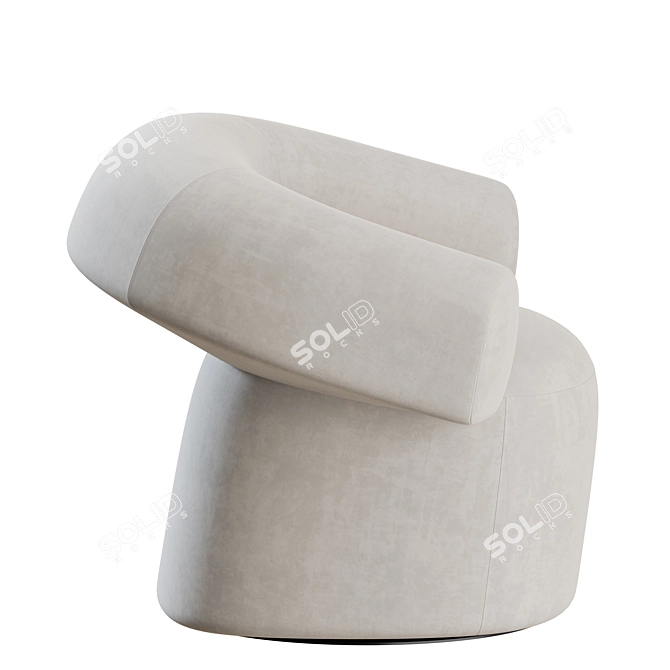 Modern Ruff Armchair - Patricia Urquiola Design 3D model image 5