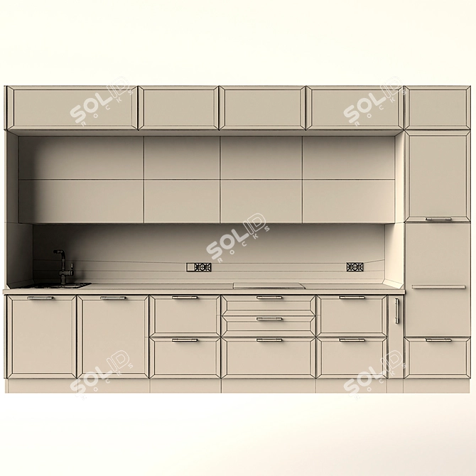 Modern Kitchen Appliance Set 3D model image 2