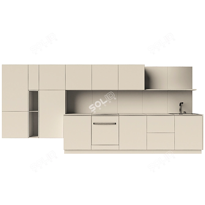 Modern Kitchen Appliance Set 3D model image 3