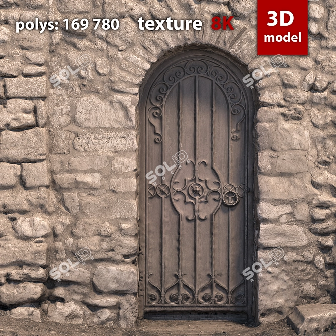 High-Resolution Door Model 3D model image 2