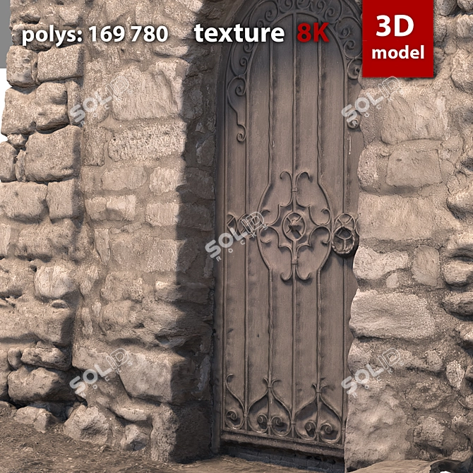 High-Resolution Door Model 3D model image 5