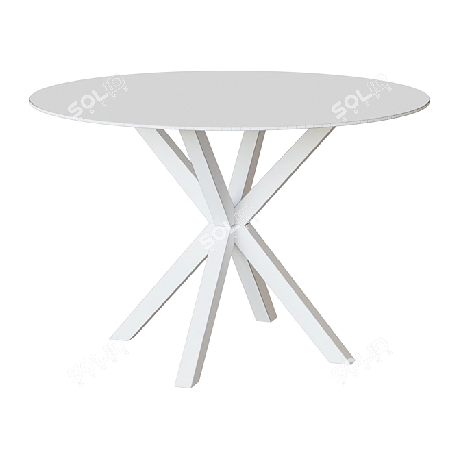 Modern Round Arya 119 Glass Table 3D model image 2