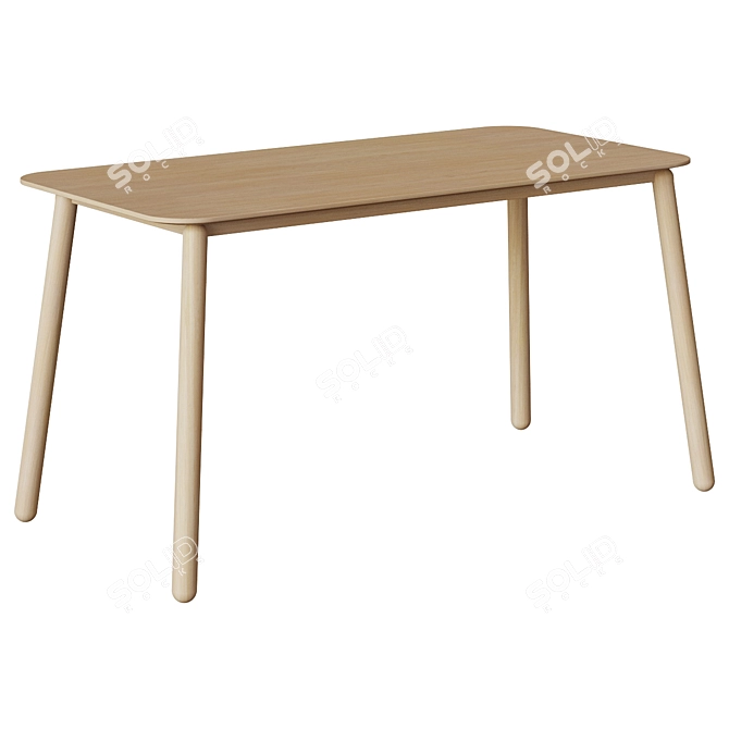 Elegant Batilde Dining Table 3D model image 1