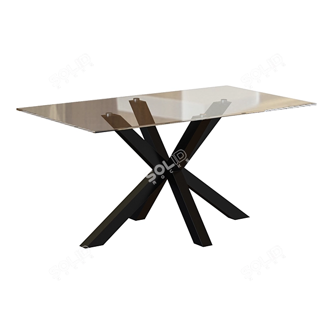 Elegant Glass Arya Table 3D model image 1