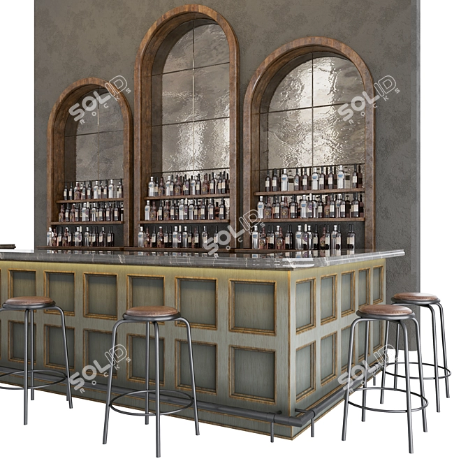 Modern Loft Bar with 3D Models 3D model image 3