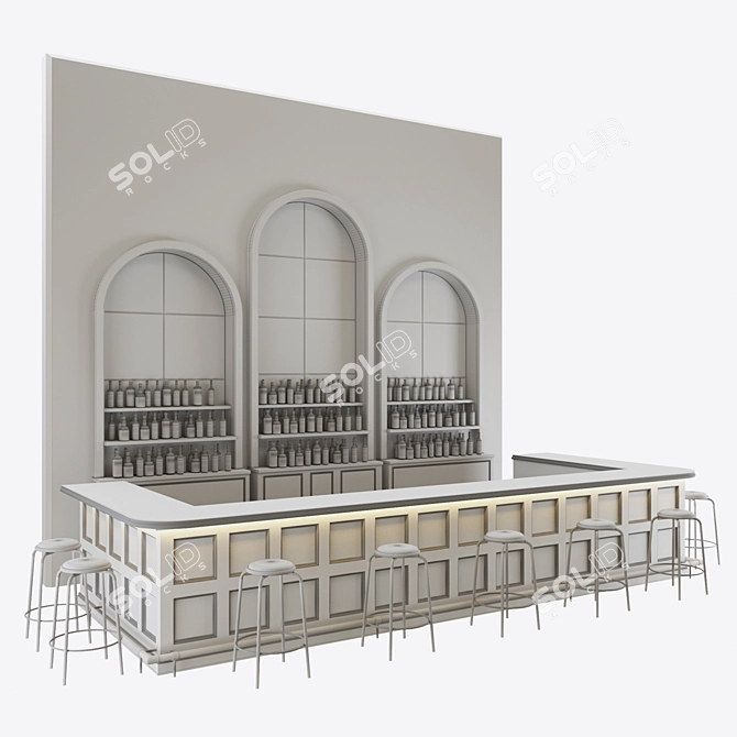 Modern Loft Bar with 3D Models 3D model image 4