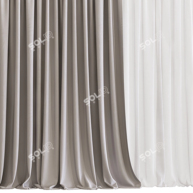 Elegant Drapery 789 3D model image 2