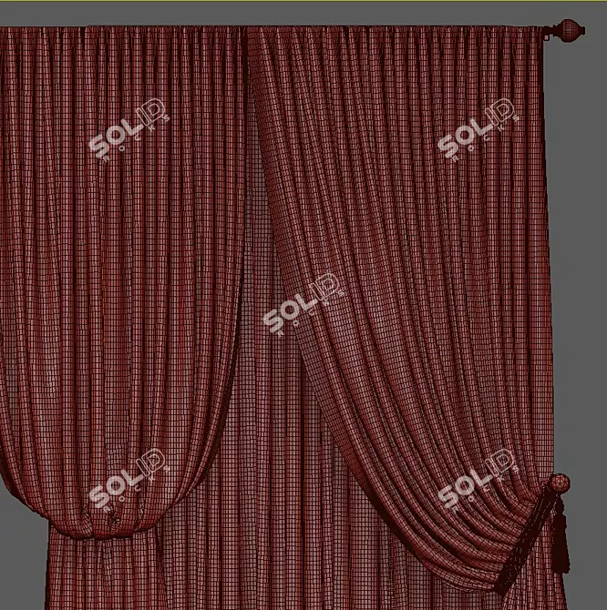 Elegant Drapery 792 3D model image 3