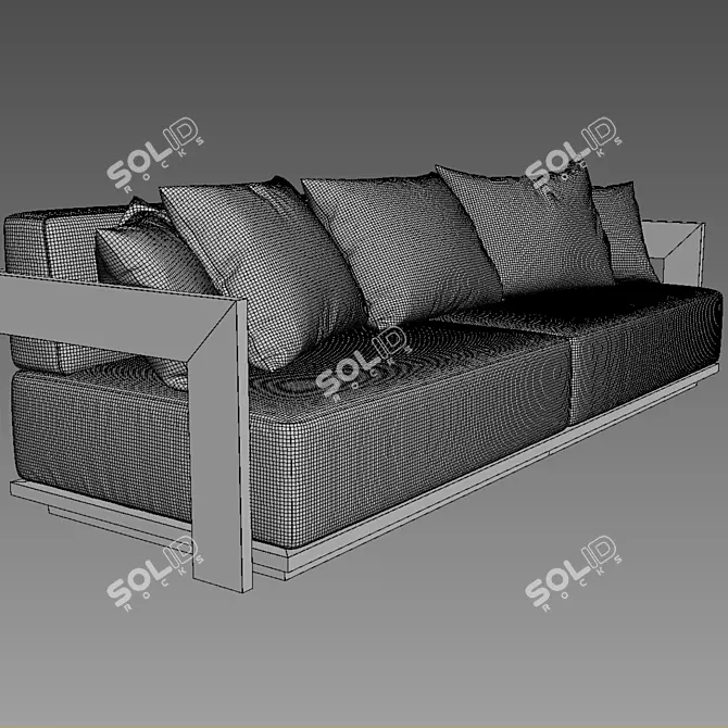 Restoration Hardware Milano Sofa: Modern Elegance for Your Living Space 3D model image 2