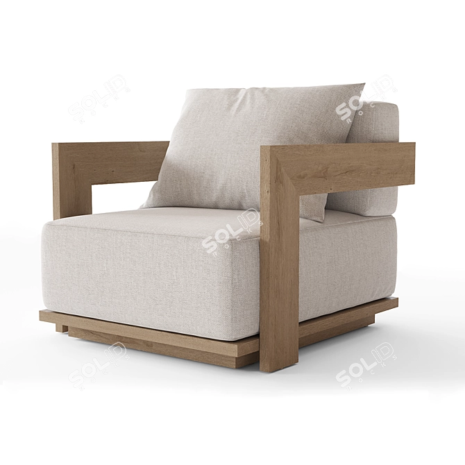 Restoration Hardware Milano Lounge Chair 3D model image 3