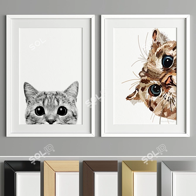 Multi-Material Art Frames: A84 3D model image 2