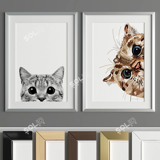 Multi-Material Art Frames: A84 3D model image 3