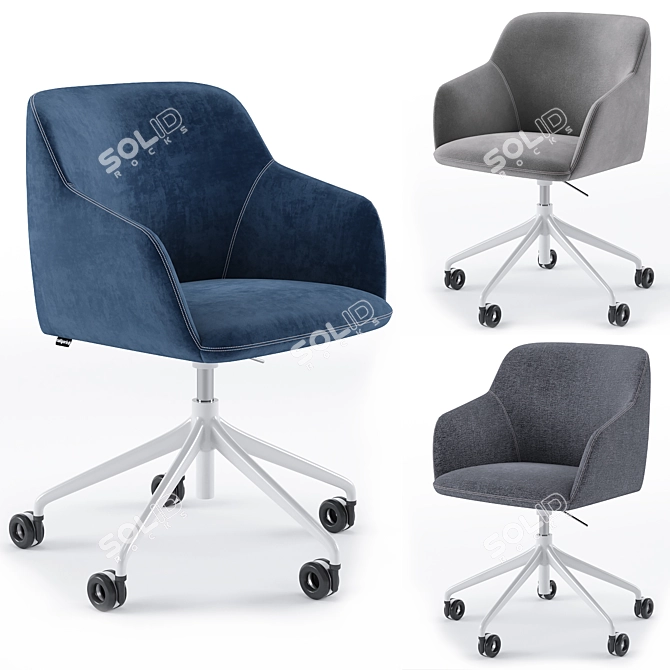 Elegant Elle Office Chair 3D model image 1