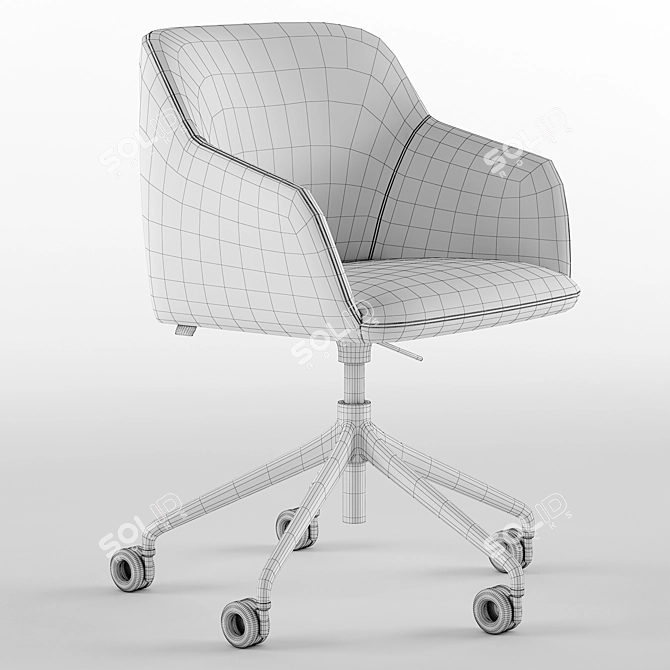 Elegant Elle Office Chair 3D model image 5