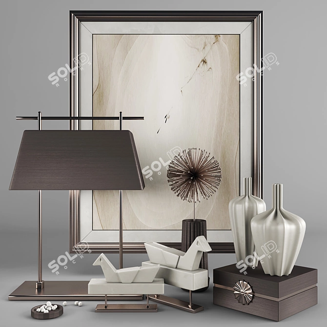 Elegant Artisan Decor Set 3D model image 1