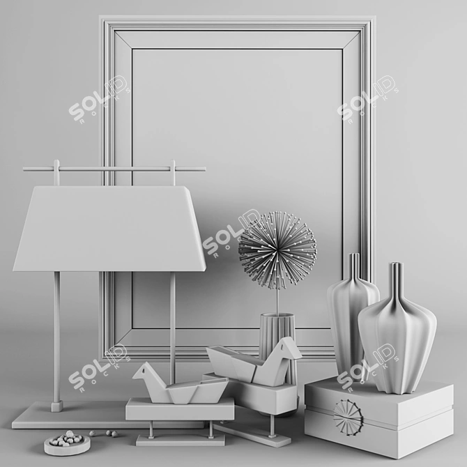 Elegant Artisan Decor Set 3D model image 2