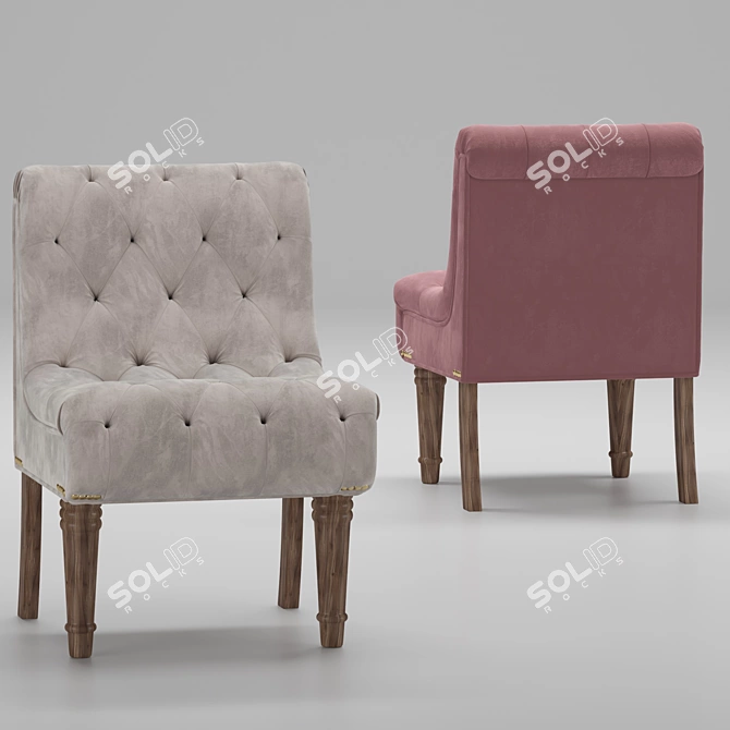 Regal Mesh-Living Chair: Download OBJ/FBX with MeshSmooth Modifier 3D model image 1