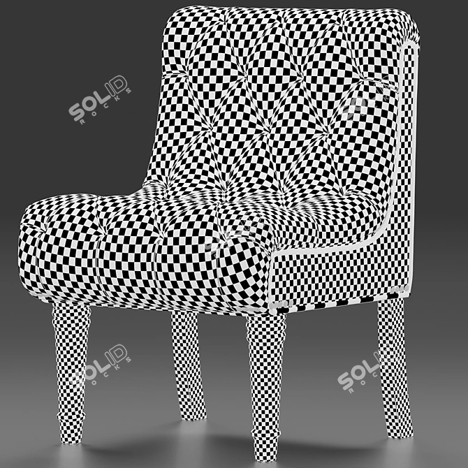 Regal Mesh-Living Chair: Download OBJ/FBX with MeshSmooth Modifier 3D model image 4