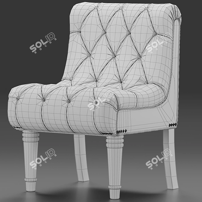 Regal Mesh-Living Chair: Download OBJ/FBX with MeshSmooth Modifier 3D model image 5