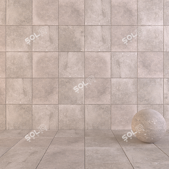  Flaviker Nordik Stone Sand 60x60 - Premium Floor Collection 3D model image 1