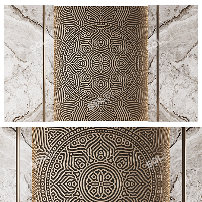 Patterned Wall Panel - 3000x5000mm 3D model image 1