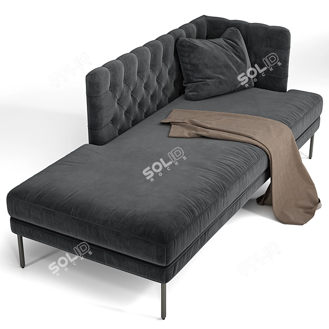 Luxe LIPP Dormeuse Sofa: Modern Elegance by Living Divani 3D model image 2