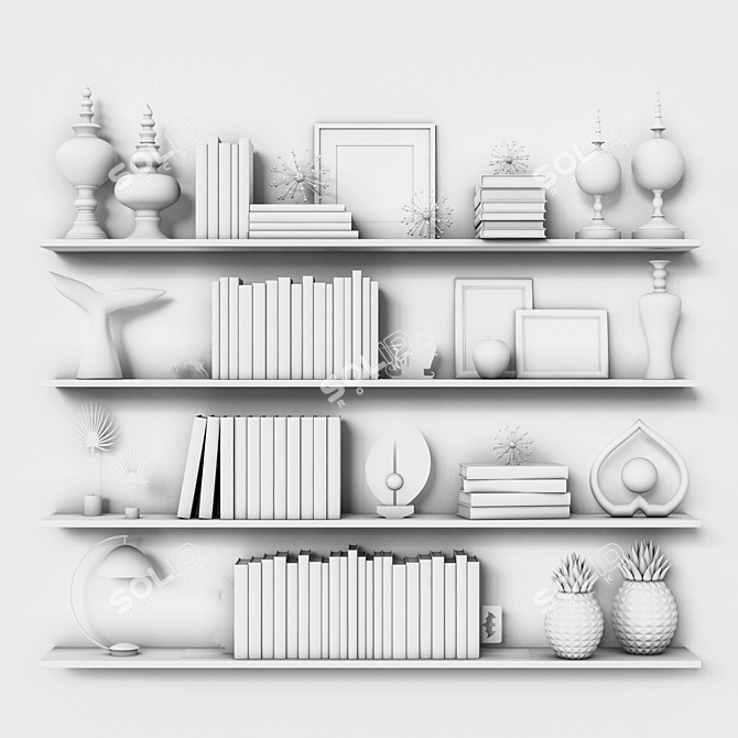 14 Shelves: Versatile Storage Solution 3D model image 2