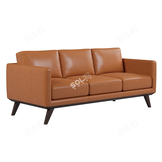 Jenkins Mid-Century Leather Sofa 3D model image 3