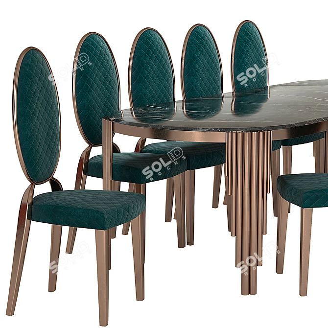 Zebranocasa Cratos Dining Set 3D model image 5