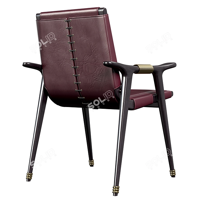 Etro Dinka Dining Chair: Afro-inspired Elegance 3D model image 2
