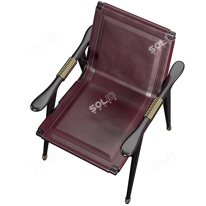 Etro Dinka Dining Chair: Afro-inspired Elegance 3D model image 4