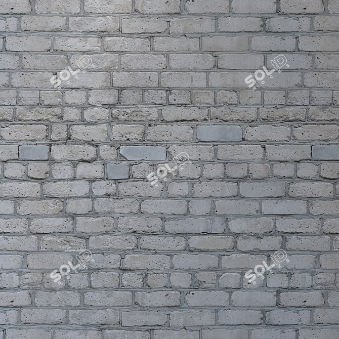 Seamless Gray Sand-Lime Brick 3D model image 4