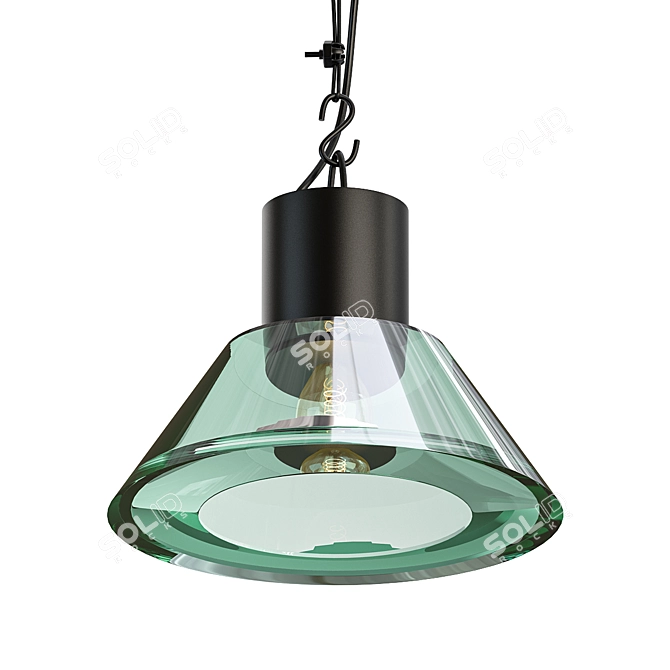 Elegance in Glass: Seguso Pendant 3D model image 1