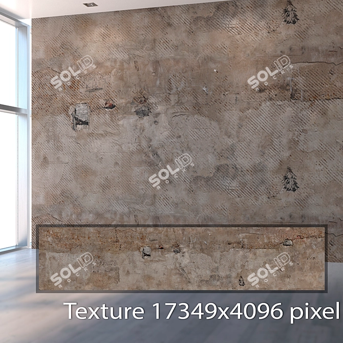 Vintage Plaster Texture 3D model image 2