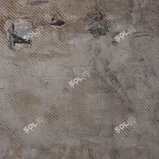 Vintage Plaster Texture 3D model image 4