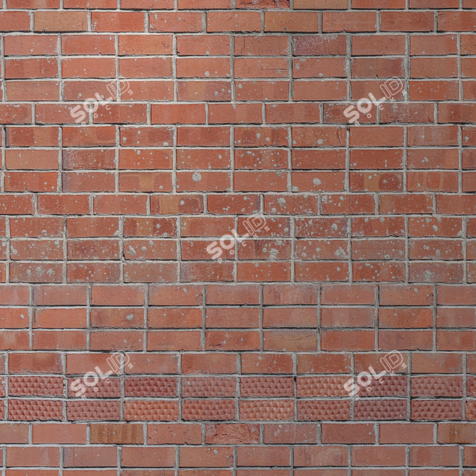 Seamless Brick Red Texture 3D model image 4