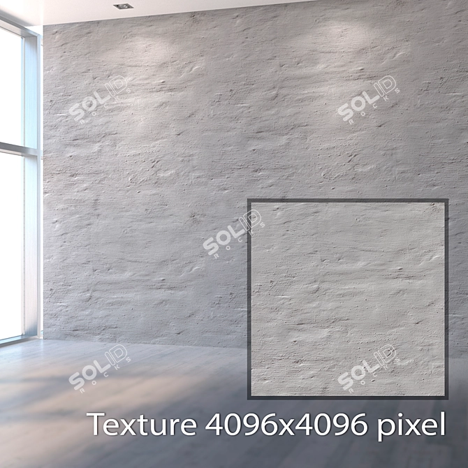 Historic White Plaster Texture 3D model image 2