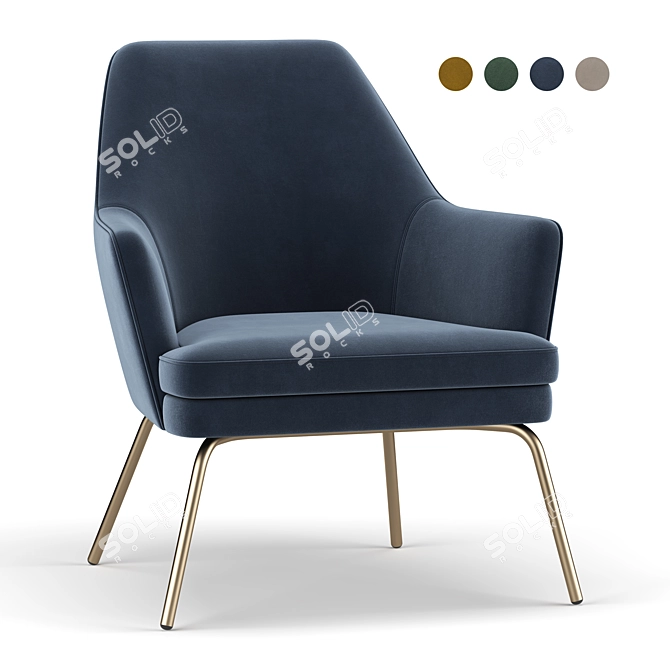 Habitat Celine Accent Chair - Stylish and Comfortable 3D model image 1