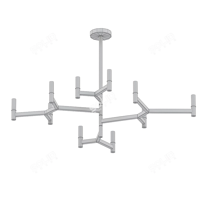 Organic Elegance: Roots Chandelier 3D model image 2