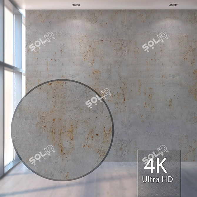 Seamless Metal Texture with High Resolution 3D model image 1