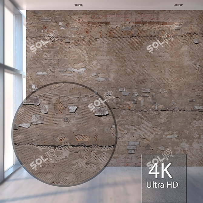 Handcrafted Seamless Plaster Texture 3D model image 1