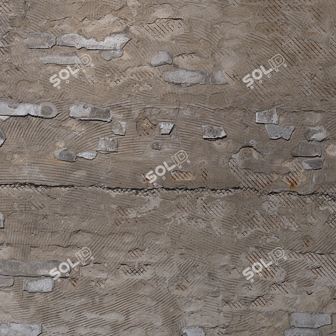 Handcrafted Seamless Plaster Texture 3D model image 4
