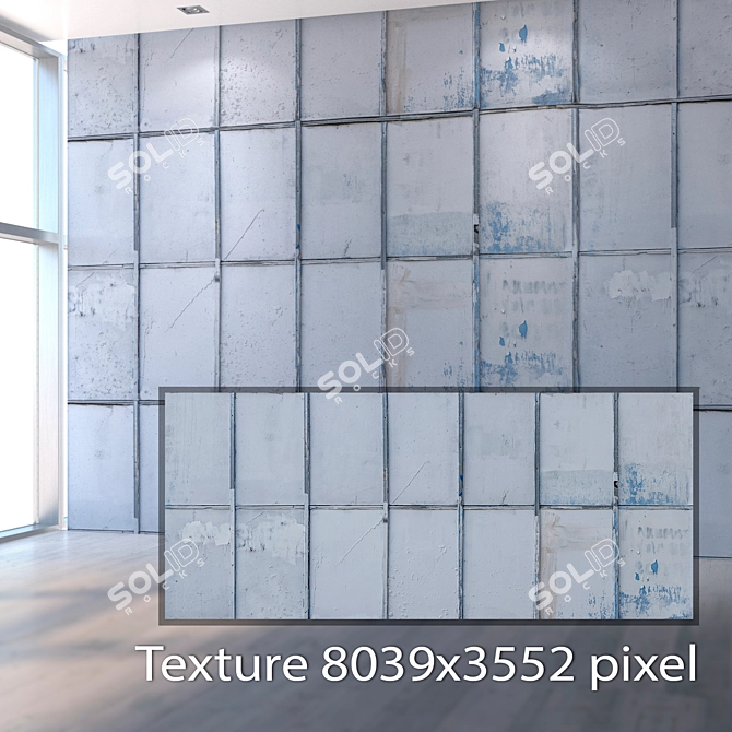 Title: Seamless Old Facade Cladding 3D model image 2