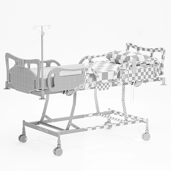 Advanced ICU Bed: Futuristic Rigged Hospital Equipment 3D model image 4