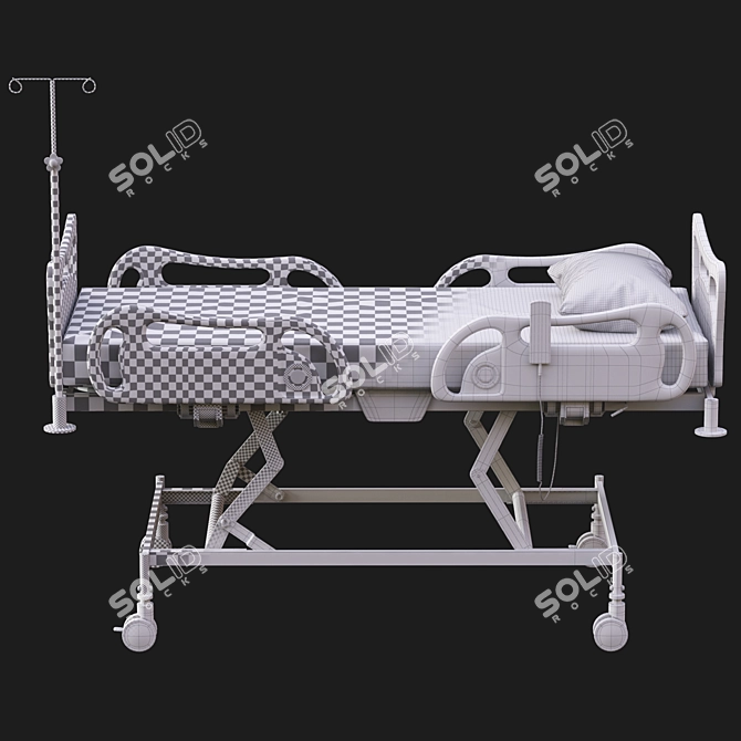 Advanced ICU Bed: Futuristic Rigged Hospital Equipment 3D model image 9