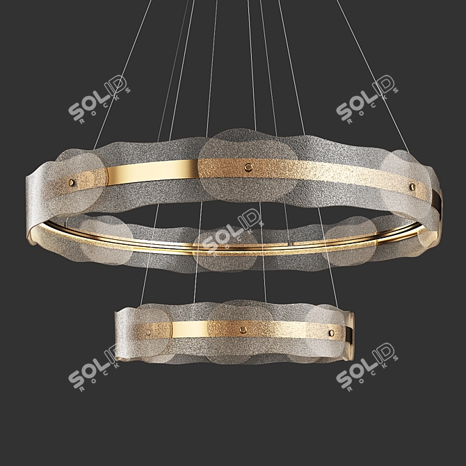 Elegant Solstice Pendant - Intricately Tiered Design 3D model image 1