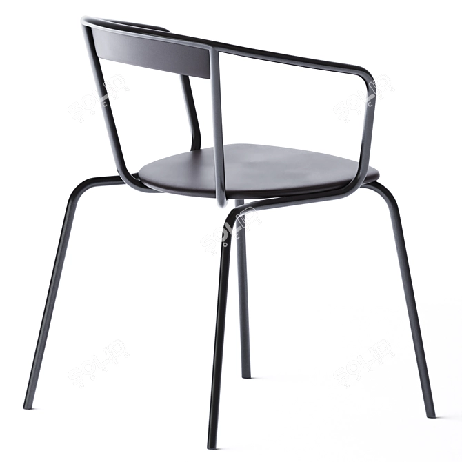 Minimalist Ike Chair: Sleek Comfort 3D model image 2